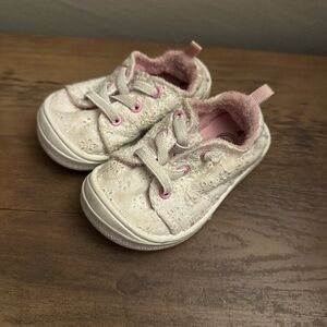 Wonder Nation Cream and Pink Baby Shoes